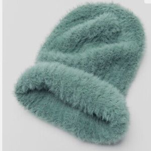 Urban Outfitters Wren Fuzzy Beanie Green